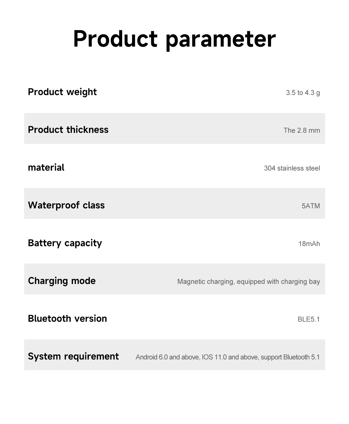 135g Weight Watch Rings Classification Metal Material Solid Color Pattern Casual Style New 6.5mm Ultra-Thin AI Sleep Real-Time Heart Rate Blood Oxygen HRV Motion Recognition Waterproof Body Temperature Smart Ring 14