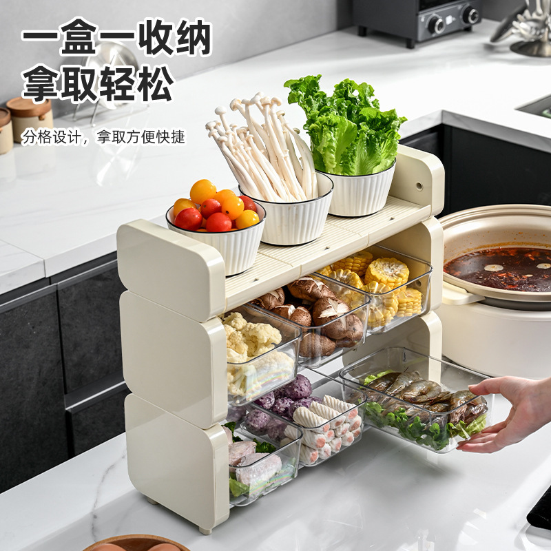 フルーツプレート、鍋プレート、スナック、ドライフルーツ、プラスチック回転フルーツプレート、スナックボックス、デザートテーブル、多層スナック|undefined