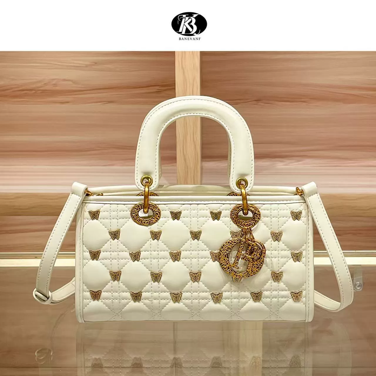 Shoulder bag, purse with diamond pattern, one-shoulder bag