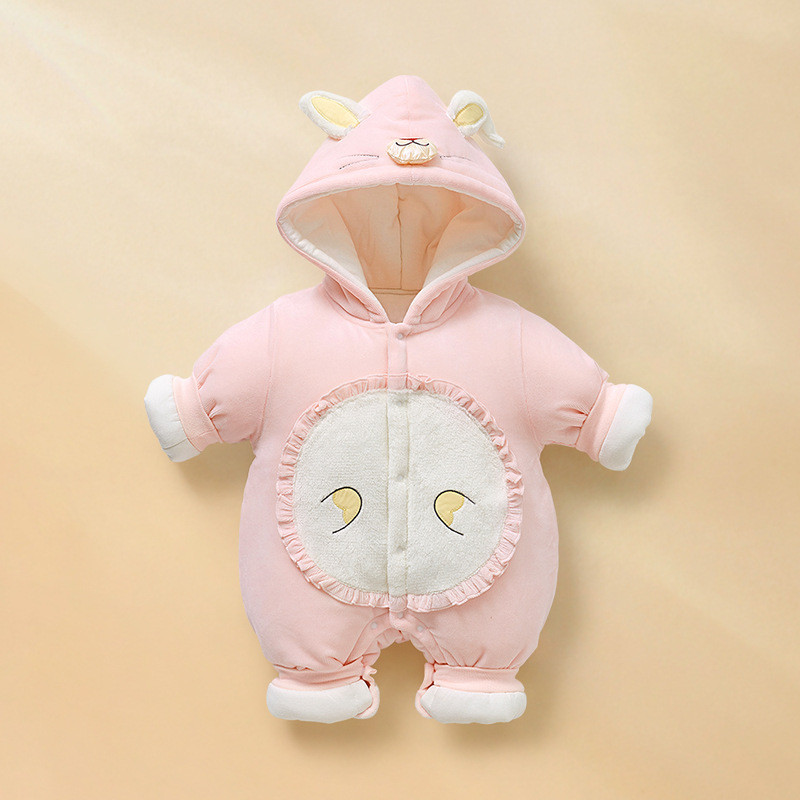 Baby overcoat otoño y invierno ropa recién nacida para niños, hombres y mujeres, algodón engrosado y cálido para salir ropa de invierno para bebés image 7