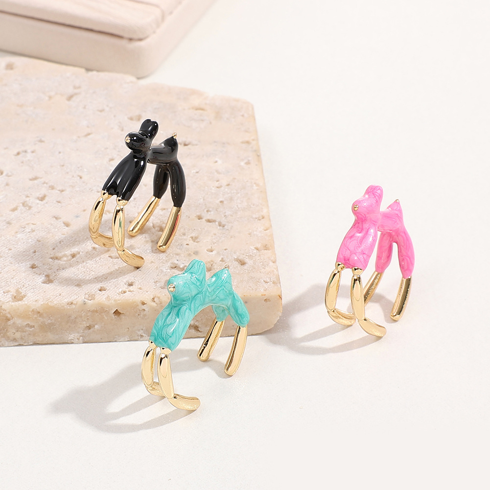 Hip-Hop Geometric Arylic Copper Open Ring Plating Copper Rings