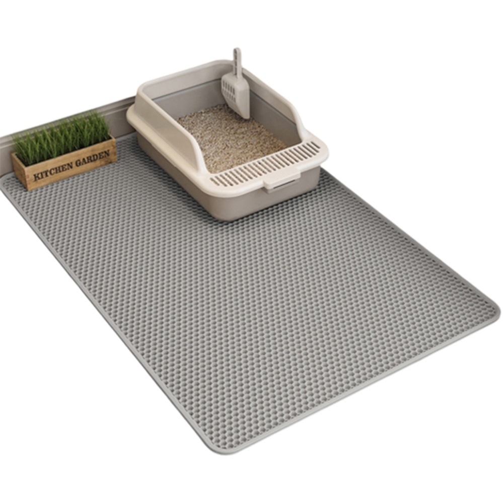 Almohadilla para gatos de doble capa Eva almohadilla de control de arena para gatos grandes resistente al desgaste resistente a los arañazos alfombra de baño lavable para gatos entrega de una pieza