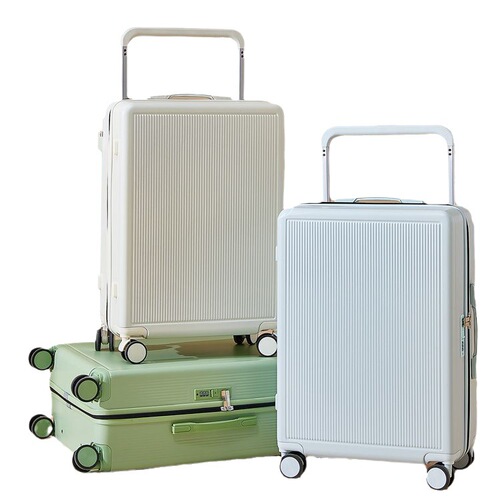 Women's Thickened Luggage Suitcase with Wide Telescopic Handle, Multifunctional 24-inch Swivel Wheels, Password Travel Carry-on Suitcase for Men