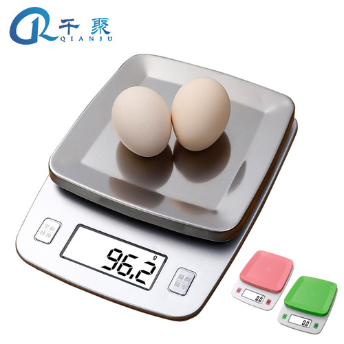 Factory direct supply new kitchen scale baking electronic scale high precision stainless steel electronic scale mini gram scale platform scale