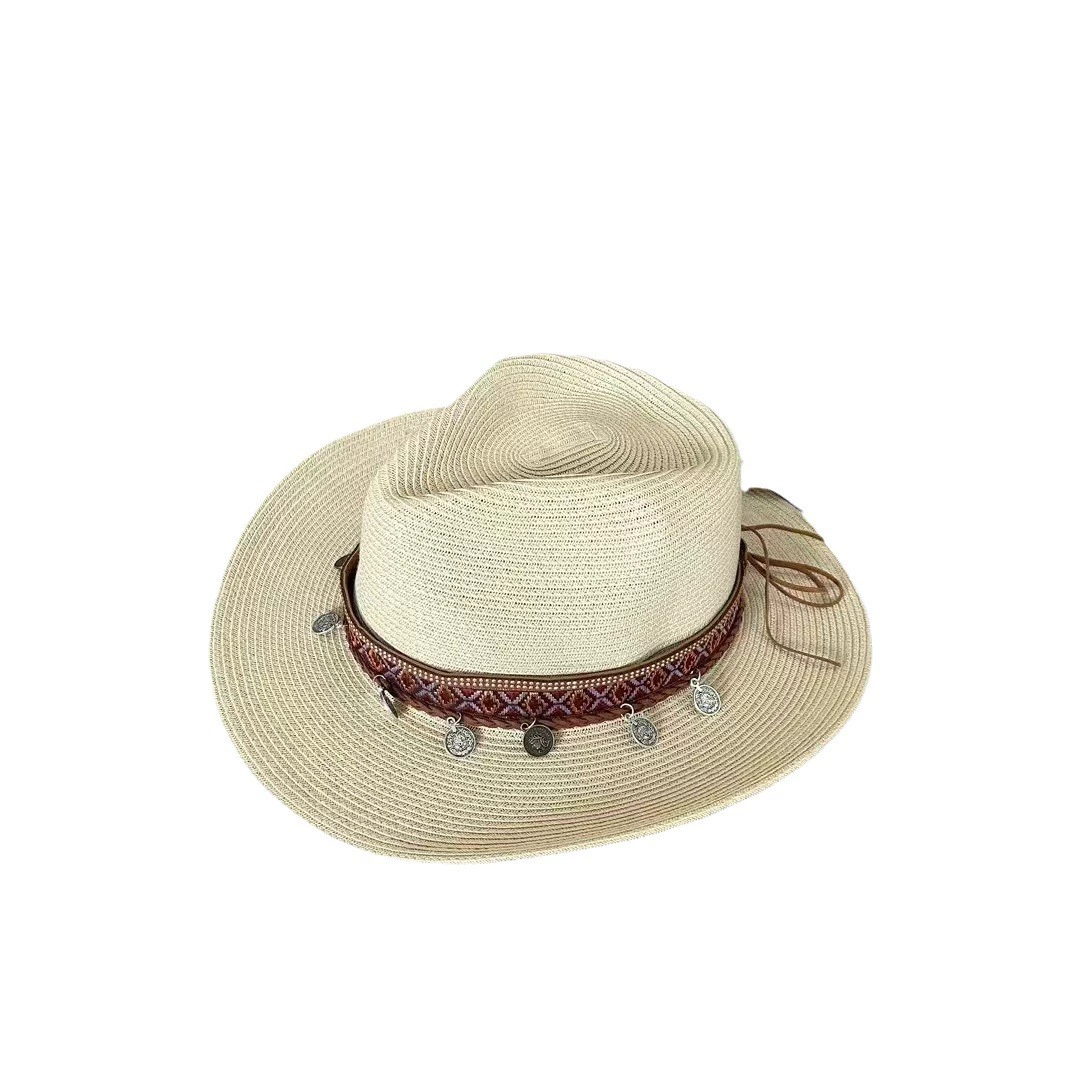 Фестиваль Knight Outdoor West Western Big Мужской божественный восход горнолыжная соломенная шляпа женская шляпа пещера европейский и американский маленький капюшон