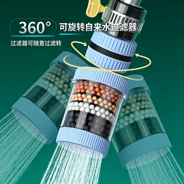 360-degree rotating faucet, detachable and washable, universal installation, simple impurity filter, convenient to install