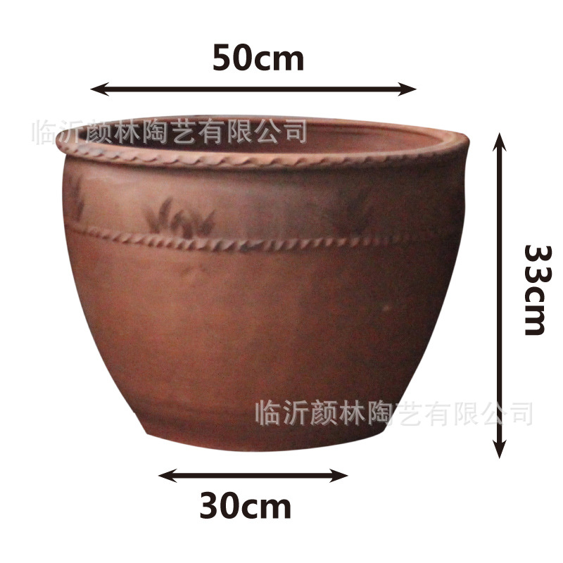 Jardín de terra de terra maceta gran maceta de lirio gran maceta naranja ventilada maceta antigua