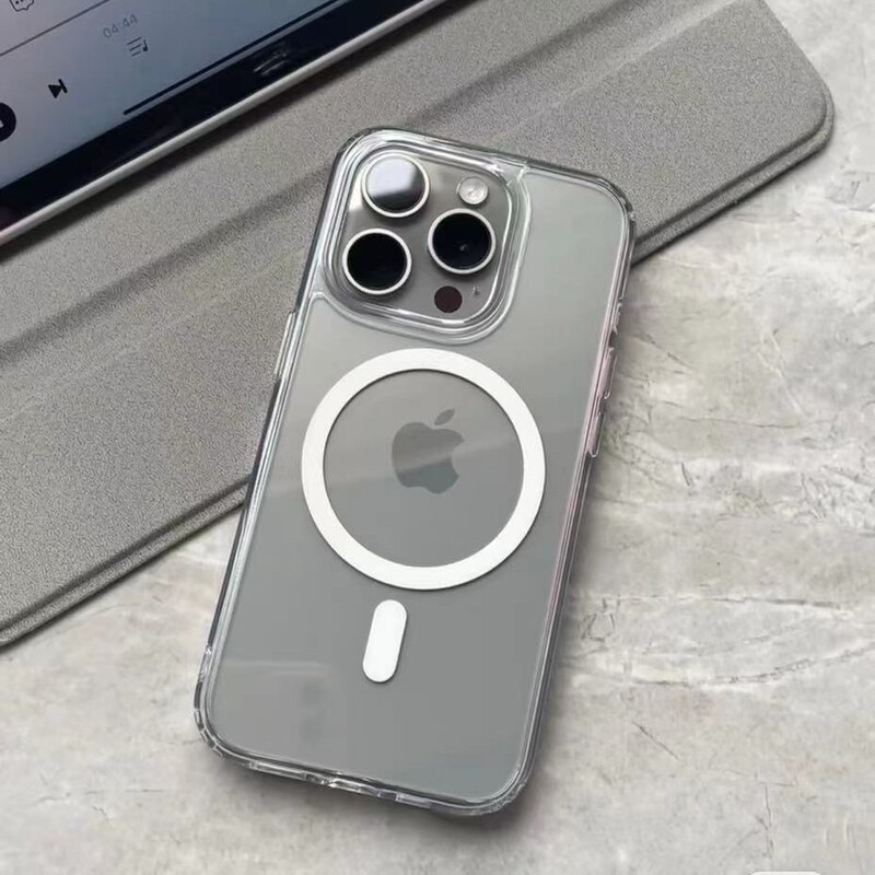 Magsafe Magnetic Phone Case Is Suitable for the New Apple 16 Transparent Non-Discoloring 13Pro All-Inclusive iPhone 17 Anti-Yellowing