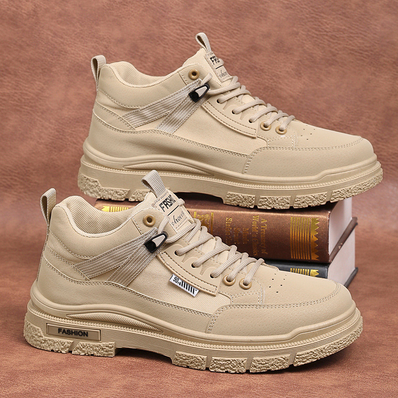 2024 otoño nuevos zapatos de hombre herramientas de viento botas Martin deportivas casuales de trabajo impermeable suela gruesa resistente al desgaste de alto nivel y vello