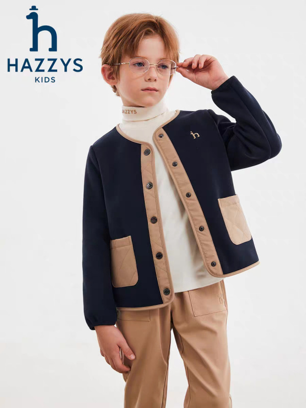 Hazzys/哈吉斯25秋季新款男女童外套摇粒绒上衣一件代发|undefined