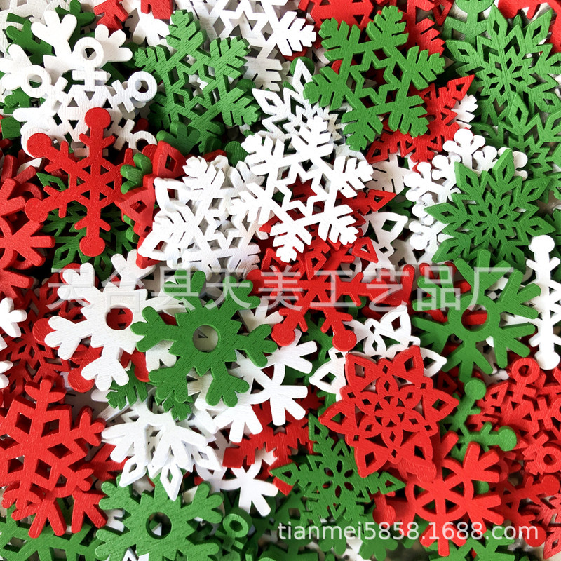 アマゾンwish電気商の人気木製30mm 35mm白い雪花原木色赤い雪花|undefined