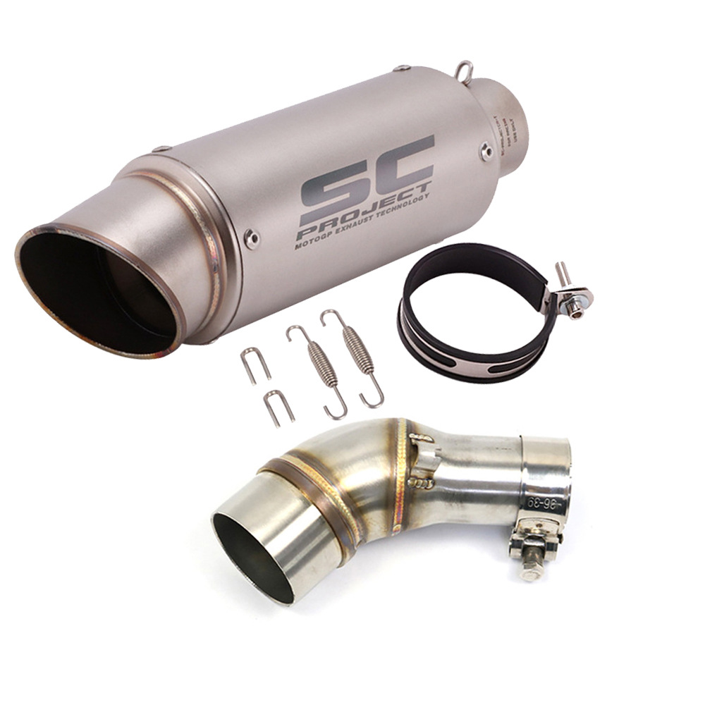 Aplicable a Yamaha YZF-R3 / R25 / MT - 03 / MT - 25 sección media delantera del tubo de escape de acero inoxidable
