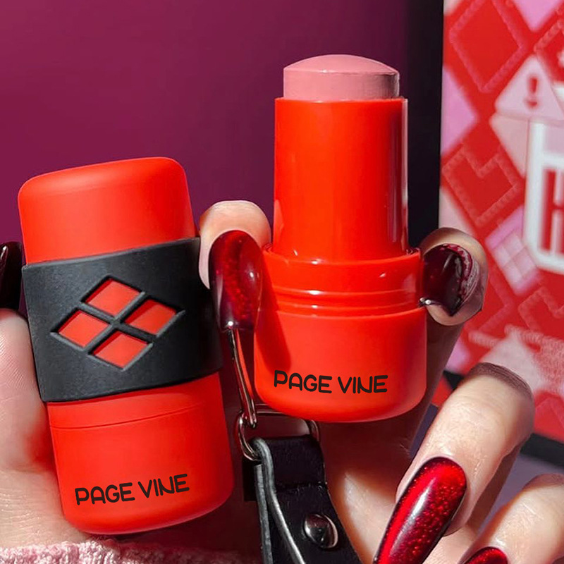 Maquillaje transfronterizo PAGE VINE labios y mejillas doble uso blush lipstick color de color de maquillaje cambio de color carmesí comercio exterior al por mayor