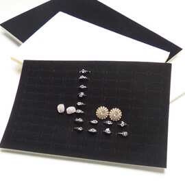 首饰盒内绒布戒指海棉垫展示耳钉收纳垫DIY平面首饰盘内插板饰品