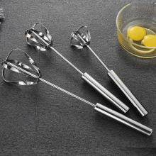 不锈钢半自动旋转打蛋器 家用厨房烘焙工具手懂按压式搅拌奶泡器