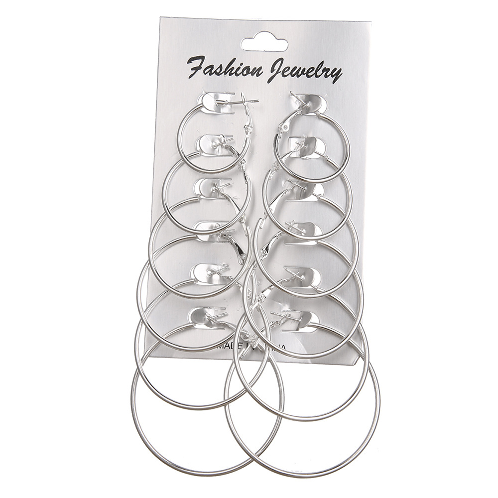 Alloy Material Simple Style Classic Style Solid Color Alloy Women's Earrings