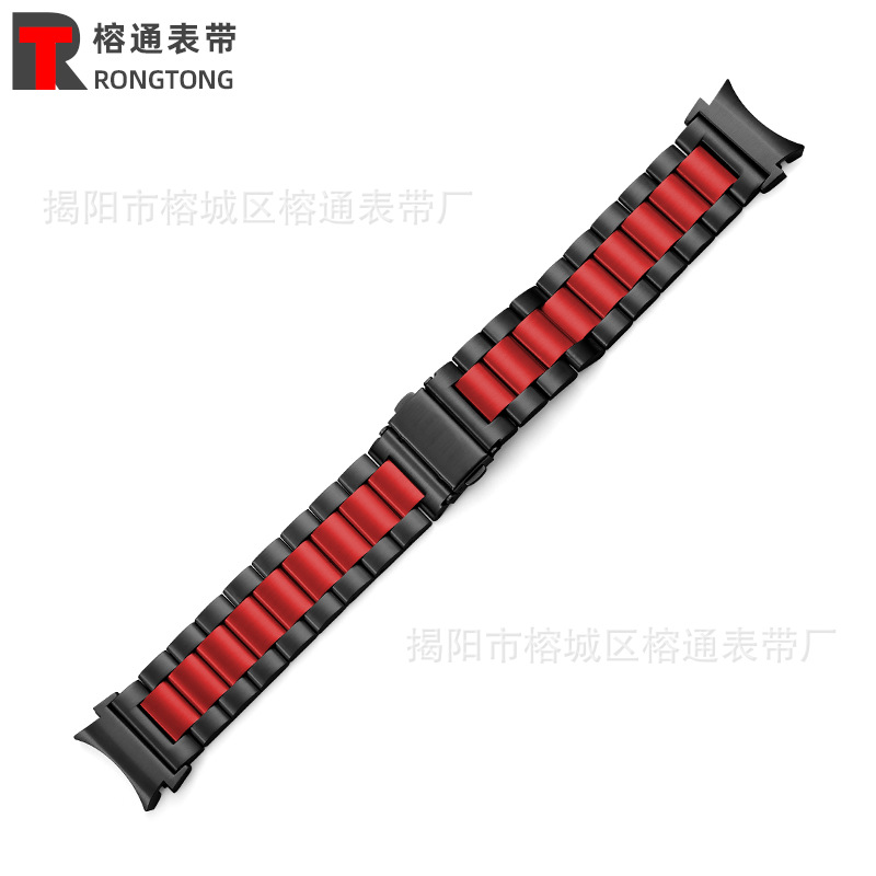 Para Galaxy watch Ultra/7/6/5 banda de acero 40/42/43/44/45/46/47 cuentas sólidas