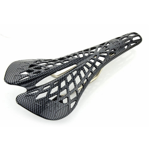 Mountain Bike Carbon Pattern Hollow Spider Saddle Bike Ventilated Seat Single Bike Saddle Bike Accessories