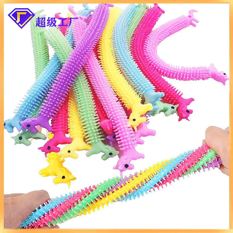 Transfronterizo unicornio Lala Amazon descompresión juguetes ventilación fideos TPR pulsera de goma suave fábrica al por mayor
