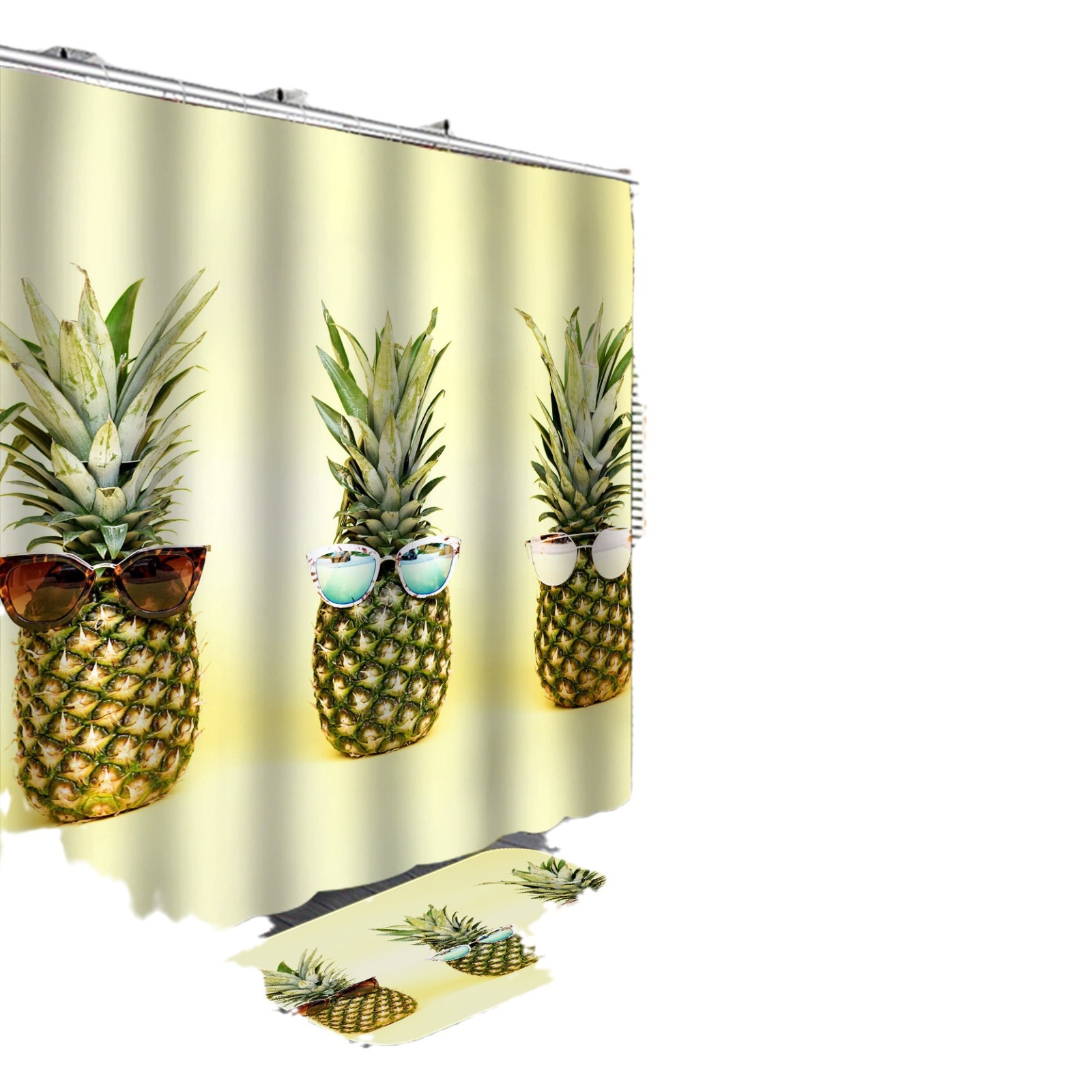 Amazon transfronteriza Venta caliente Impresión digital Baño serie de frutas Cortina de ducha Cortina de suministro directo de fábrica al por mayor