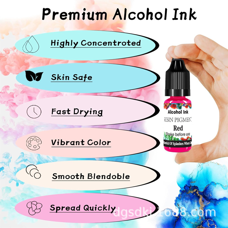 16 color halo dye 10ml/bottle 3D halo diffusion dye droplet alcohol ink high concentration coloring