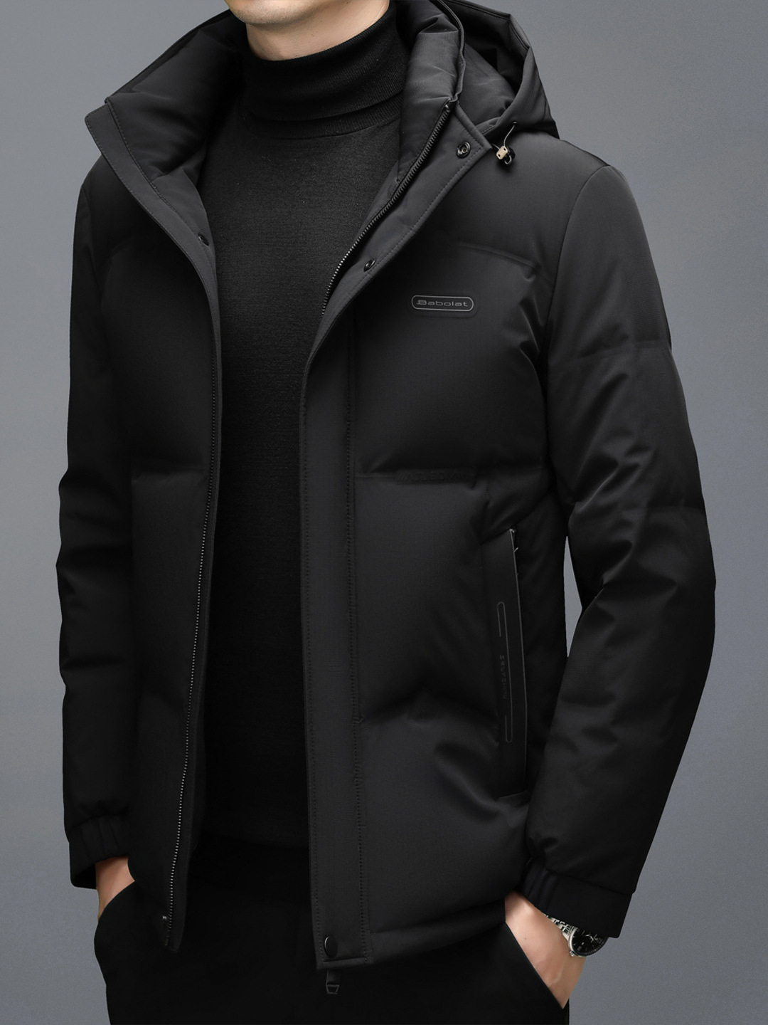 Invierno nuevos hombres engrosada abajo chaqueta de los hombres de mediana edad de los hombres ocasionales sombrero desmontable casual chaqueta de Los Hombres Calientes