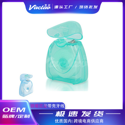 跨境一次性袋装微蜡高拉力牙线 三角形50米独立包装薄荷味牙线