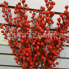 発財果紅果クリスマス紅果描金紅果枝メーカー卸売り模擬発財果紅果果果枝