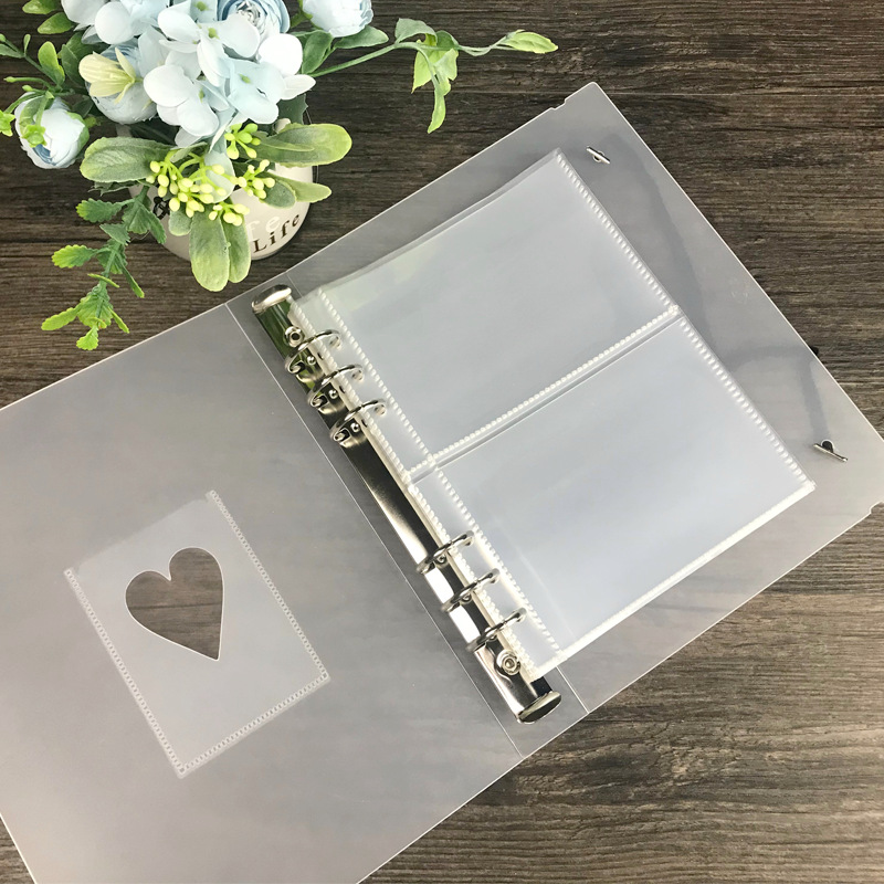PP transparent inner page storage bag 2 pockets 5-inch photo album inner pages game card name card collection album A5 loose leaf replacement core