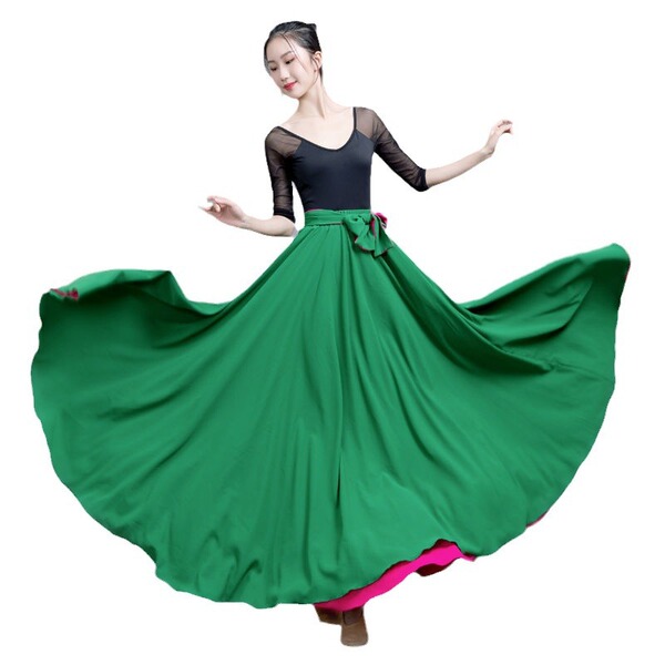 Eight -meter large skirt double -sided 540 -degree chiffon dance…