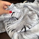 Cross-border large square scarf wholesale retro printed silk scarf women's spring and summer thin imitation silk scarf 90 square scarf all-match new