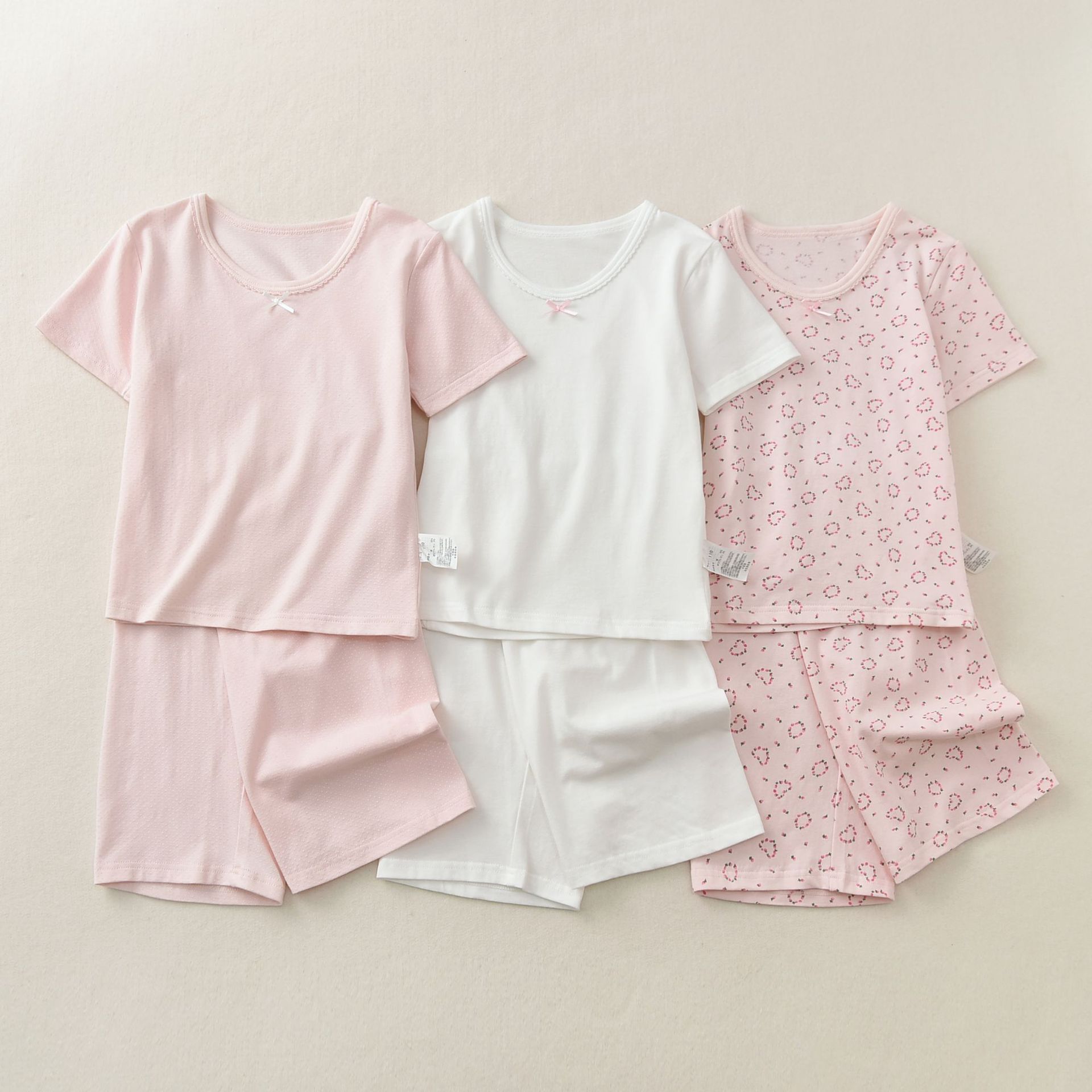 Distribution on behalf of Matsuya Sai Matsuya Export Japan Children's Home Wear Short Sleeve Shorts suit Ammonia Cotton Thin Summer