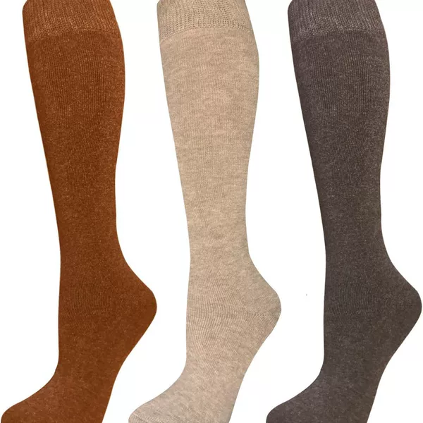 Women's Warm Knee High Socks - Thermal Cotton Socks for Hiking, Working, Winter, Gift Medium Breathable