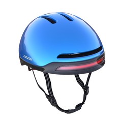 スマートリモコンなし体感ステアリング一体成型ヘルメットライト付き自転車ヘルメット男女道路車