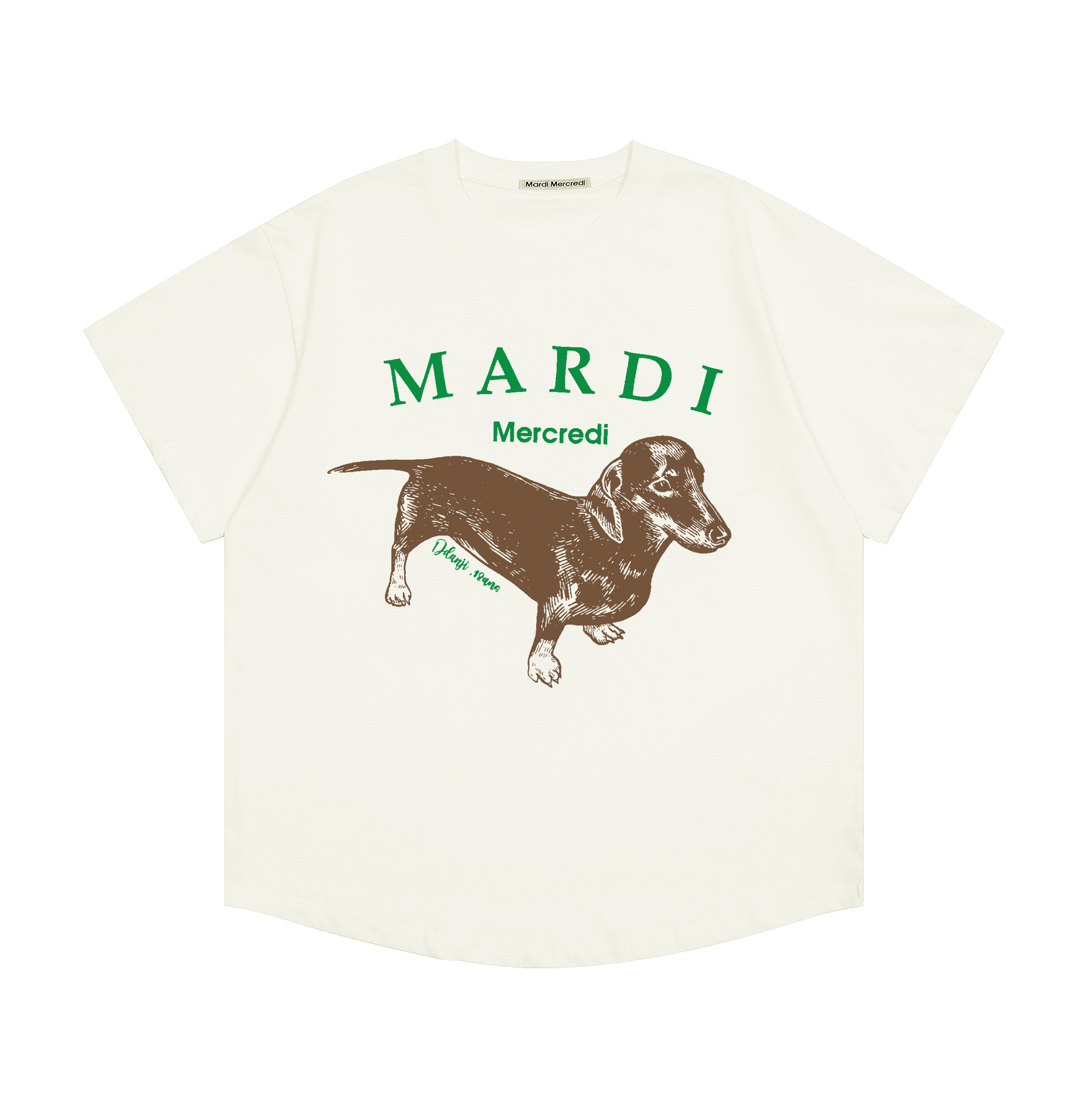 現物韓国潮牌Mardi半袖女性25夏新作デイジープリント丸襟純綿上着tシャツ代発