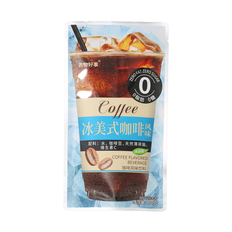 新商品 アイスアメリカンコーヒー飲料 すぐに飲めるまろやかなブラックコーヒー袋 190ml コンビニ サマーフリーザードリンク|undefined
