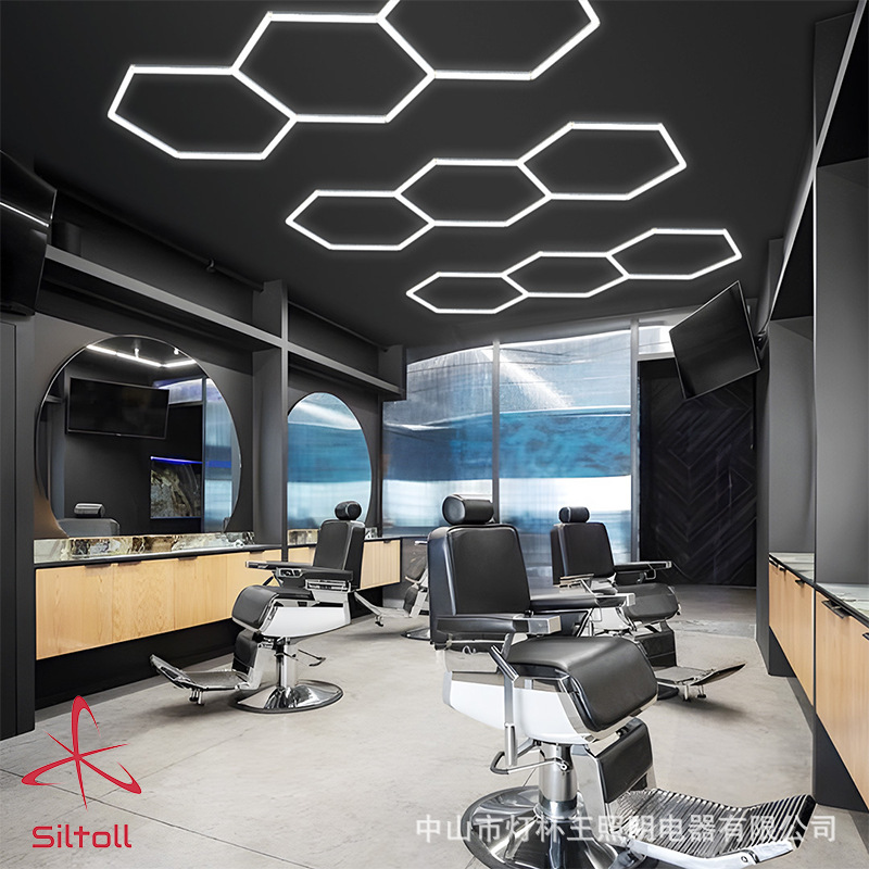 lámpara de taza Wangchao marca tienda de zapatos led hexagonal panal luz de techo brillante a prueba de agua a prueba de humedad luz de insectos