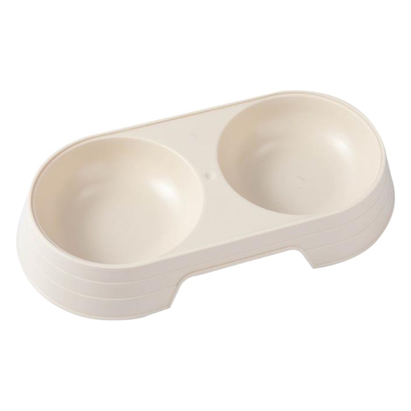 Estilo simple caramelo mascota perro tazón gato doble tazón de agua tazón de comida antideslizante antidetonantes alimentador de agua potable suministros para gatos