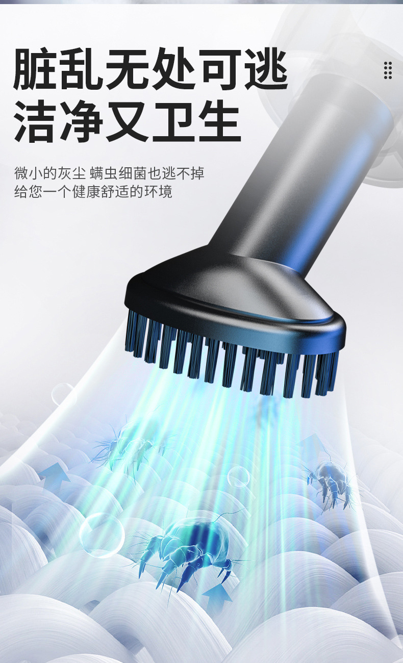 Car Wireless Vacuum Cleaner with Powerful Suction for Cars, Small Cars, Dual-Purpose Charging, High-Power Car Water Absorption Function