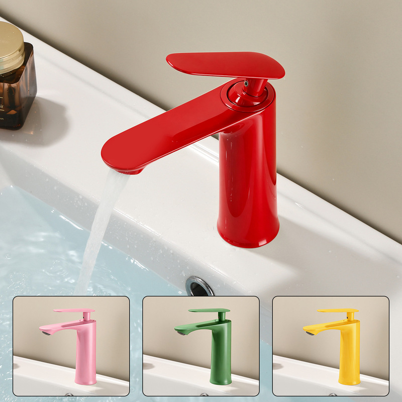 Dopamine Copper Bathroom Sink Faucet, Dual-Control Hot and Cold Water Faucet for Bathroom and Outdoor Under-Counter Basin Dopamine Copper Bathroom Sink Faucet, Dual-Control Hot and Cold Water Faucet for Bathroom and Outdoor Under-Counter Basin