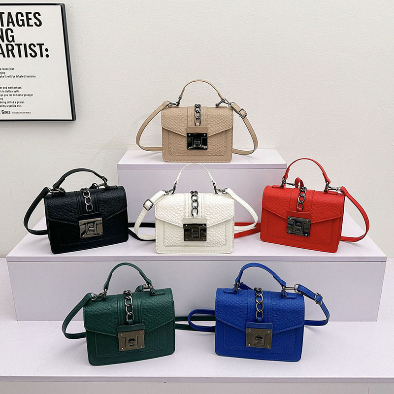 Bolso de hombro con textura de patrón de cocodrilo retro europeo y americano para mujer Bolso de mensajero casual con bloqueo de sentido avanzado