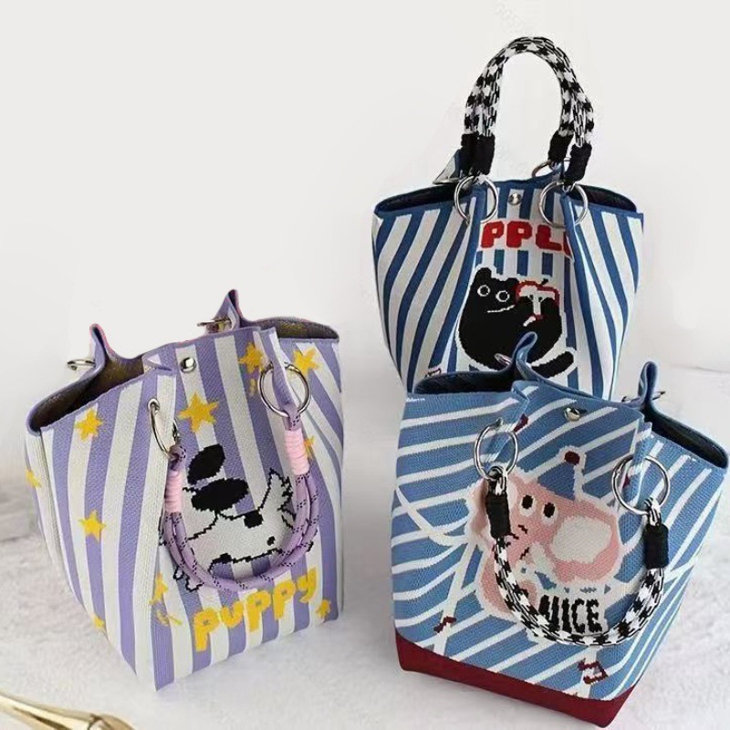 Nuevo estilo bolso de hebilla tejido bolso de punto hebilla magnética tridimensional bolso de mano bolso de embrague fabricante de bolsos tejidos al por mayor