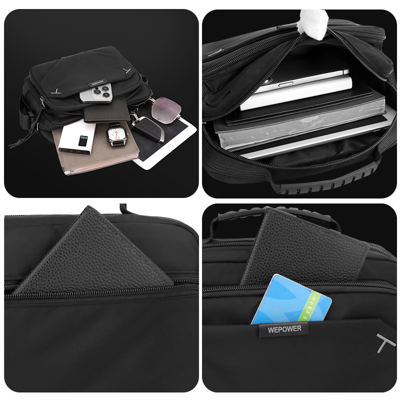 WEPOWER nuevo tipo de alta sensación de bolso de hombro multicapa de viaje de negocios bolso de hombro portátil de viaje