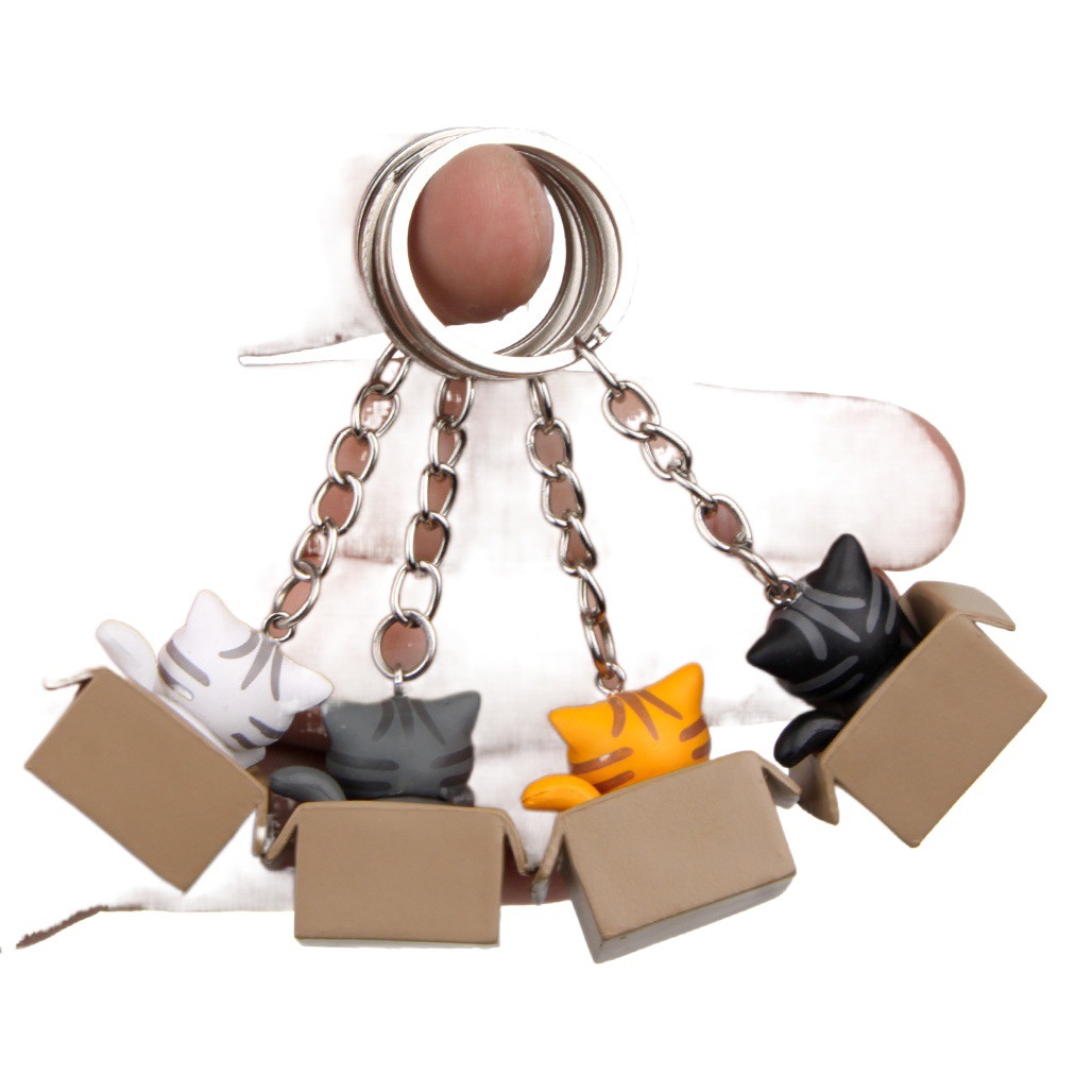 Plástico 3D tridimensional cuidado pareja dibujos animados cerradura llavero anillo cadena al por mayor