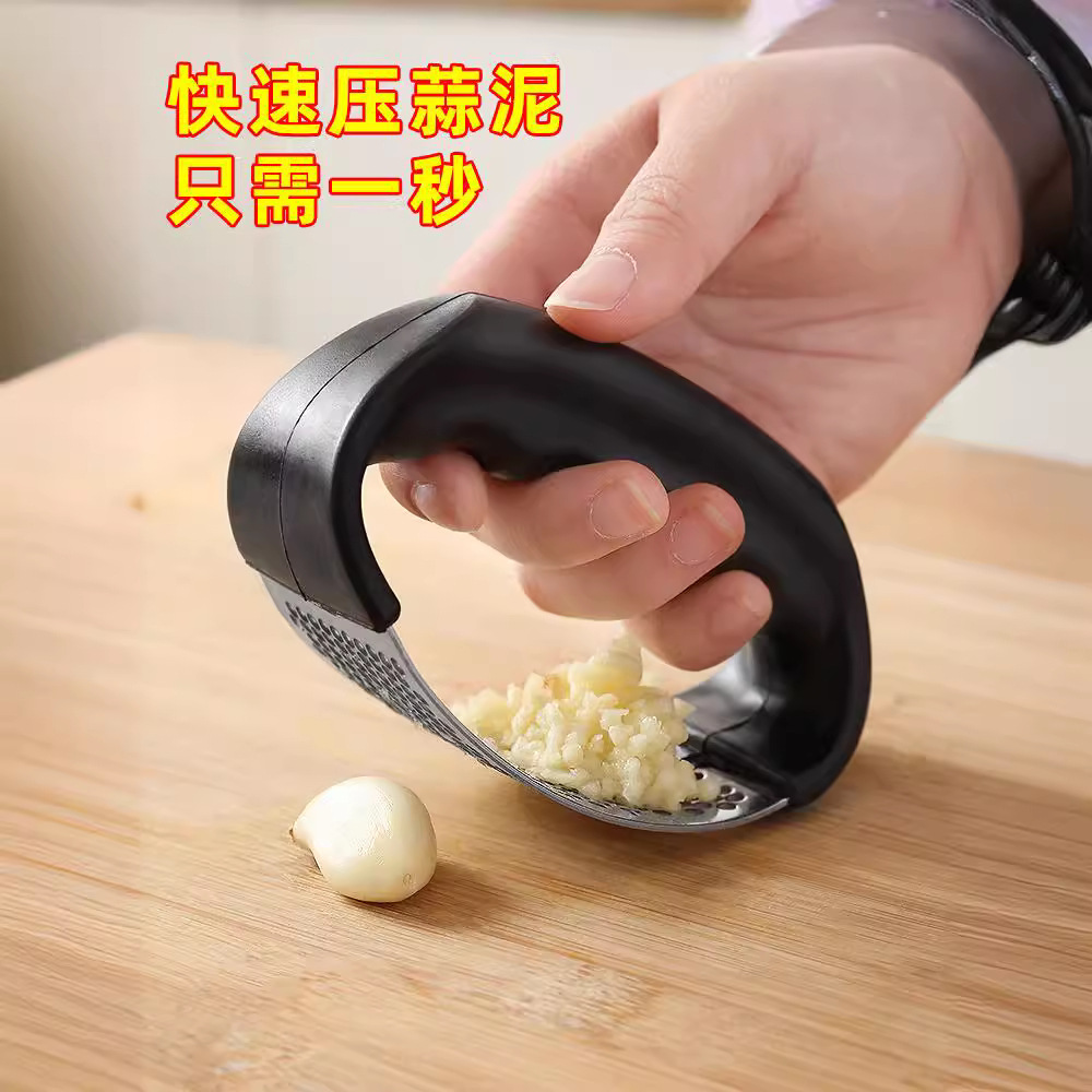 压蒜泥304不锈钢蒜臼子搅切拍蒜末蒜蓉捣蒜环形压蒜器压蒜神器