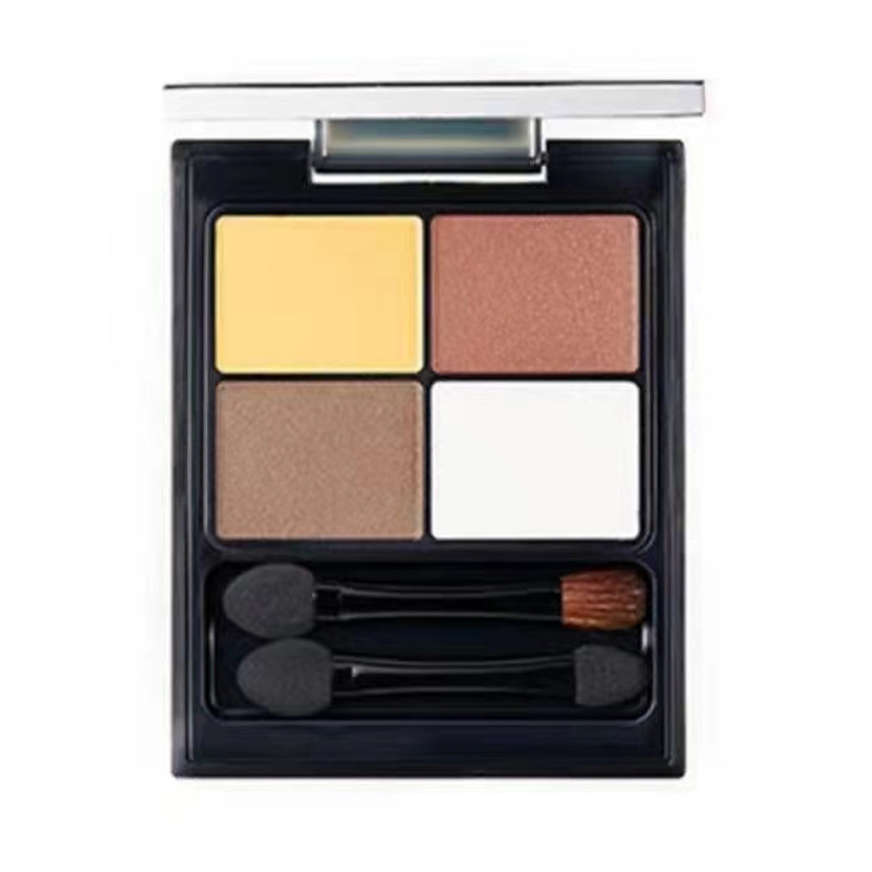 翠黛蕴彩四色眼影盘 高光防汗不易托色大地色带眼影刷加工定制oem