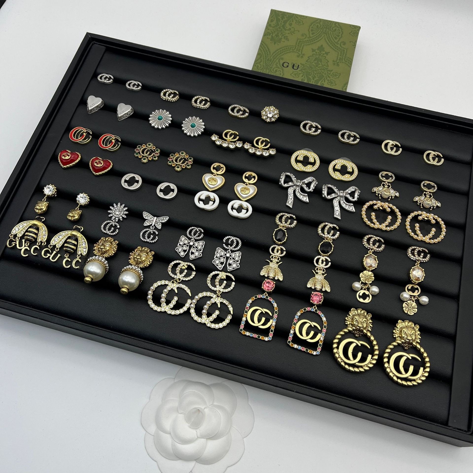 Classic retro quality brass earrings
