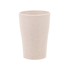 4 Pack Wheat Straw Round Cups for Couples, Household Toothbrush Cups, Plastic Mouthwash Cups, Promotional Gift