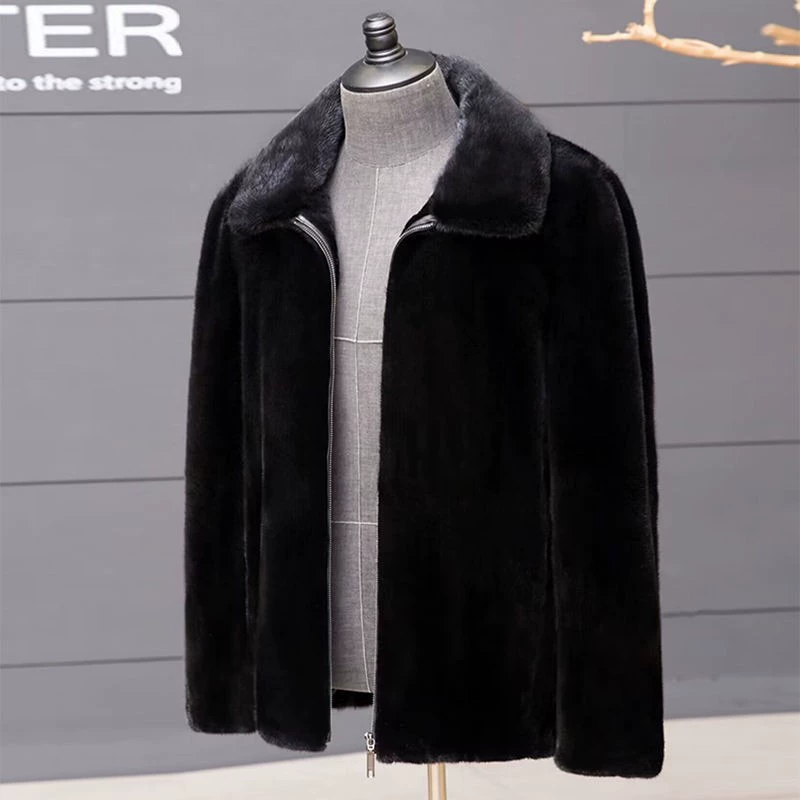 Coat, demi-season warm men's jacket