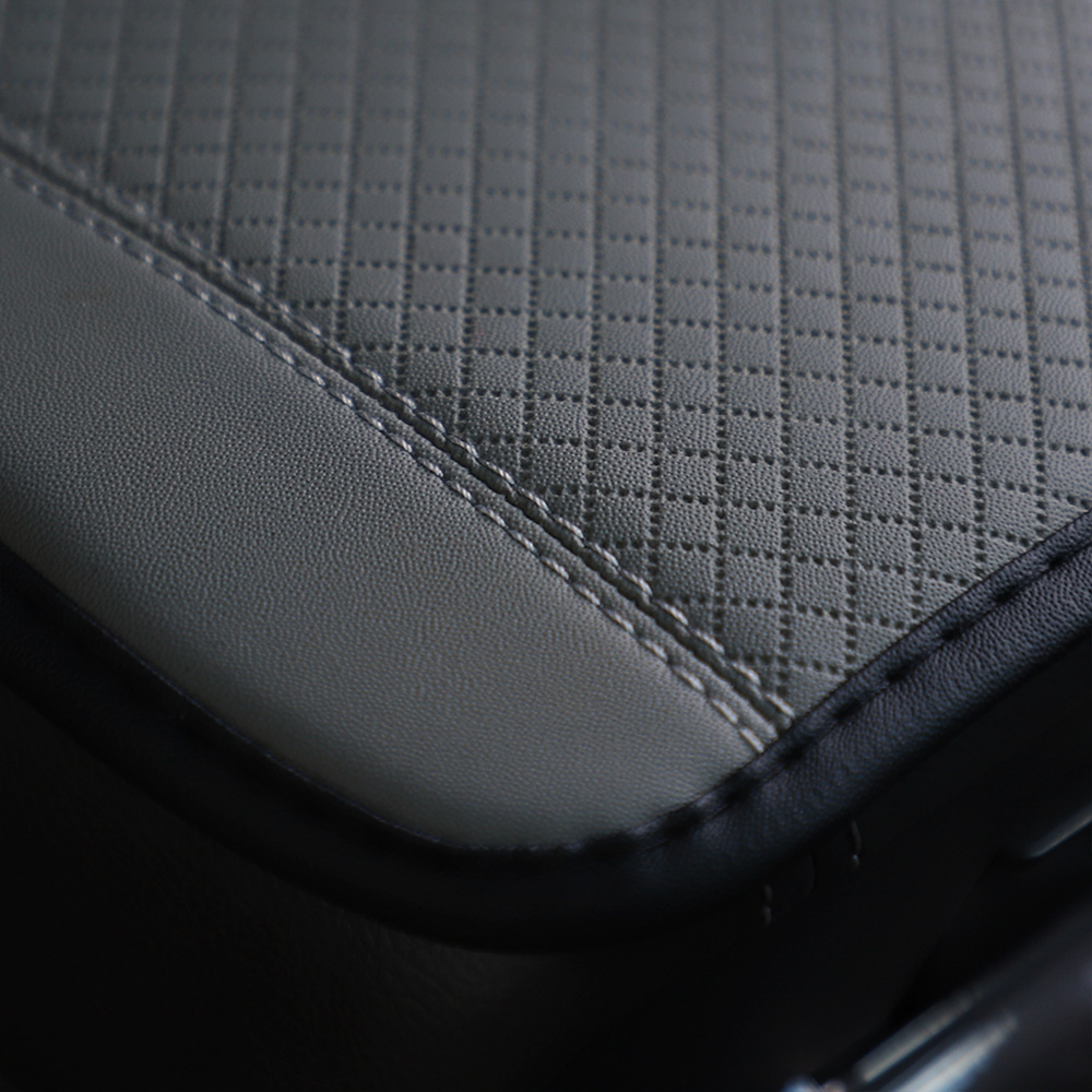 All-season universal armrest box mat, fiber leather embossed, double-stitched, non-slip central armrest box cover mat, Model YL